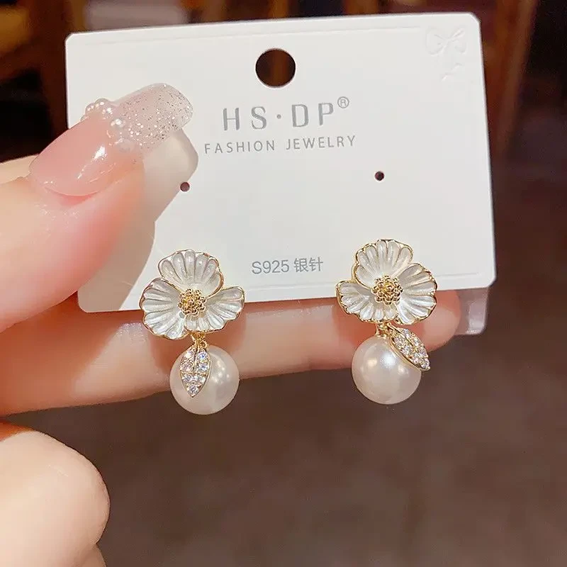 老凮凰9999纯银耳饰花朵耳环2025年新款潮小众耳钉女