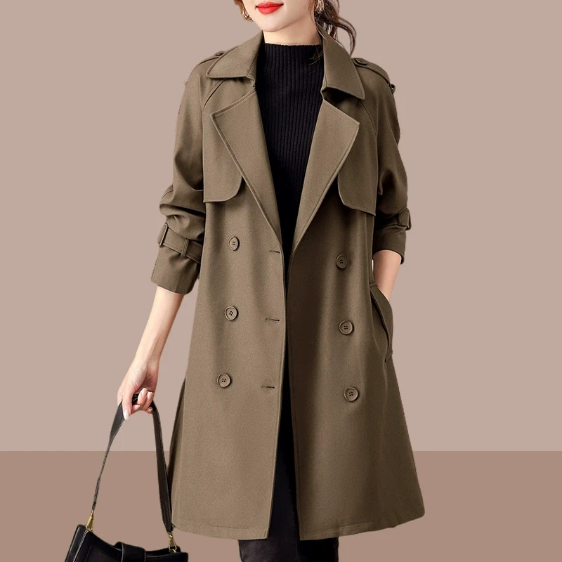 风衣外套女装春秋2025今年流行新款爆款时尚气质中长款小个子大衣