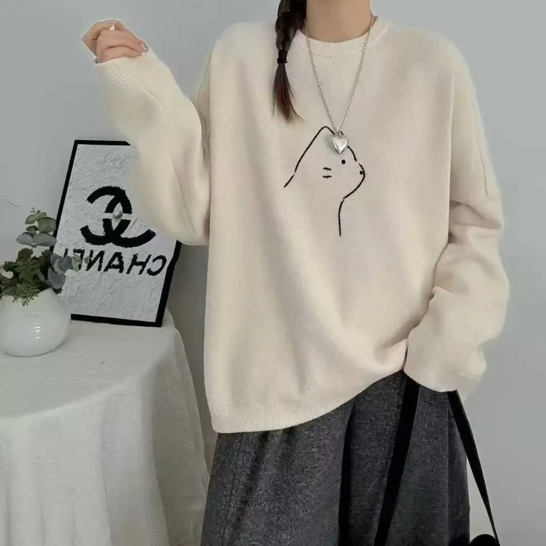 【桔子家】秋冬加厚圆领针织毛衣