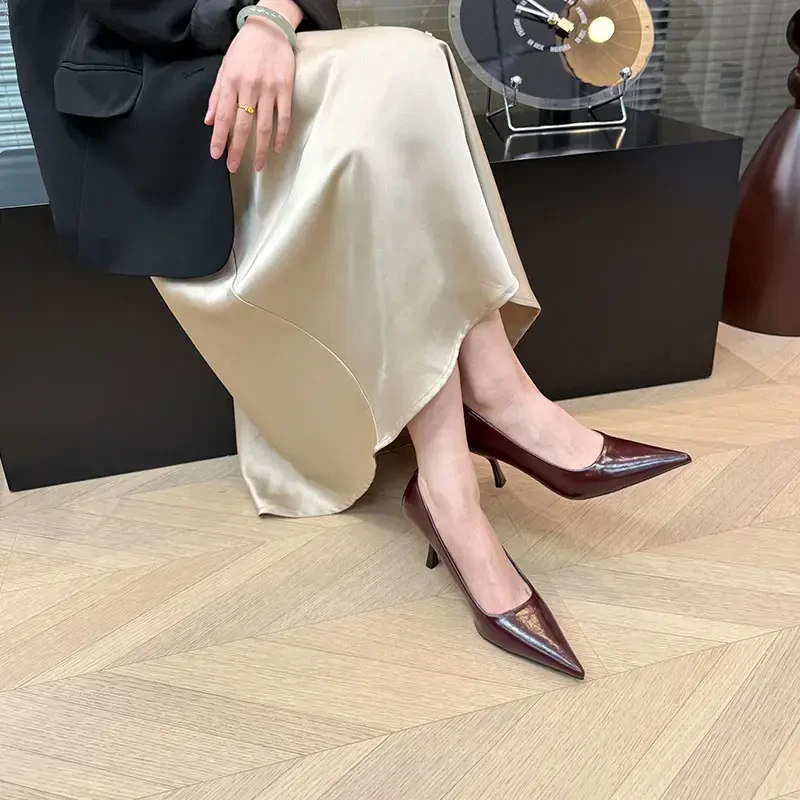 2025尖细跟高跟鞋女春款御姐性感不累质绝美单鞋女599-1