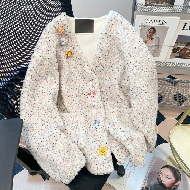 冬季加绒加厚羊羔绒卫衣开衫女小个子超好看可爱保暖毛毛外套上衣