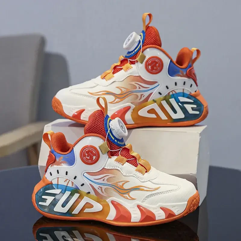 科比联名儿童篮球鞋2025春季新款男童运动鞋皮面轻便跑步鞋子棉鞋