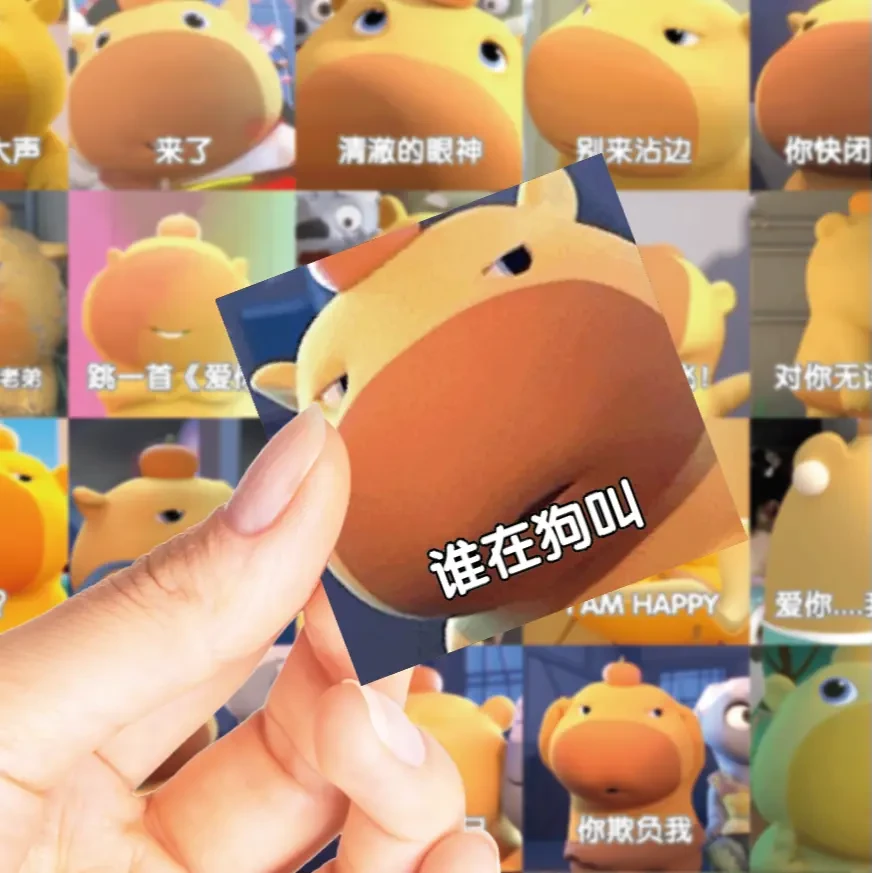 【奈奈】108张水豚嘟嘟贴纸可爱抽象表情包装饰手账本驾车个人用品