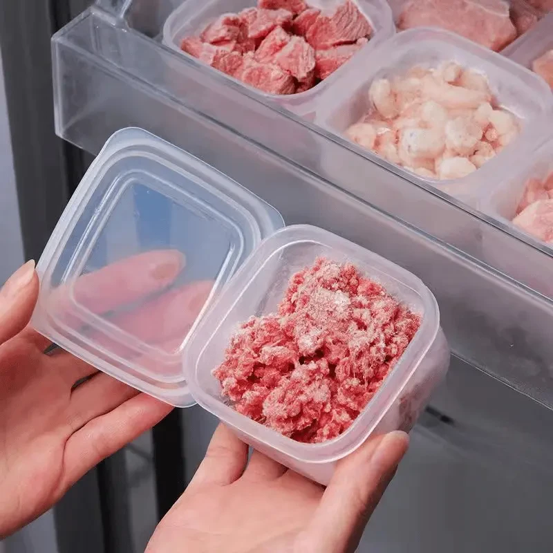 冰箱冻肉分格盒子冷冻收纳盒专用小号保鲜盒冰箱收纳分装盒收纳盒