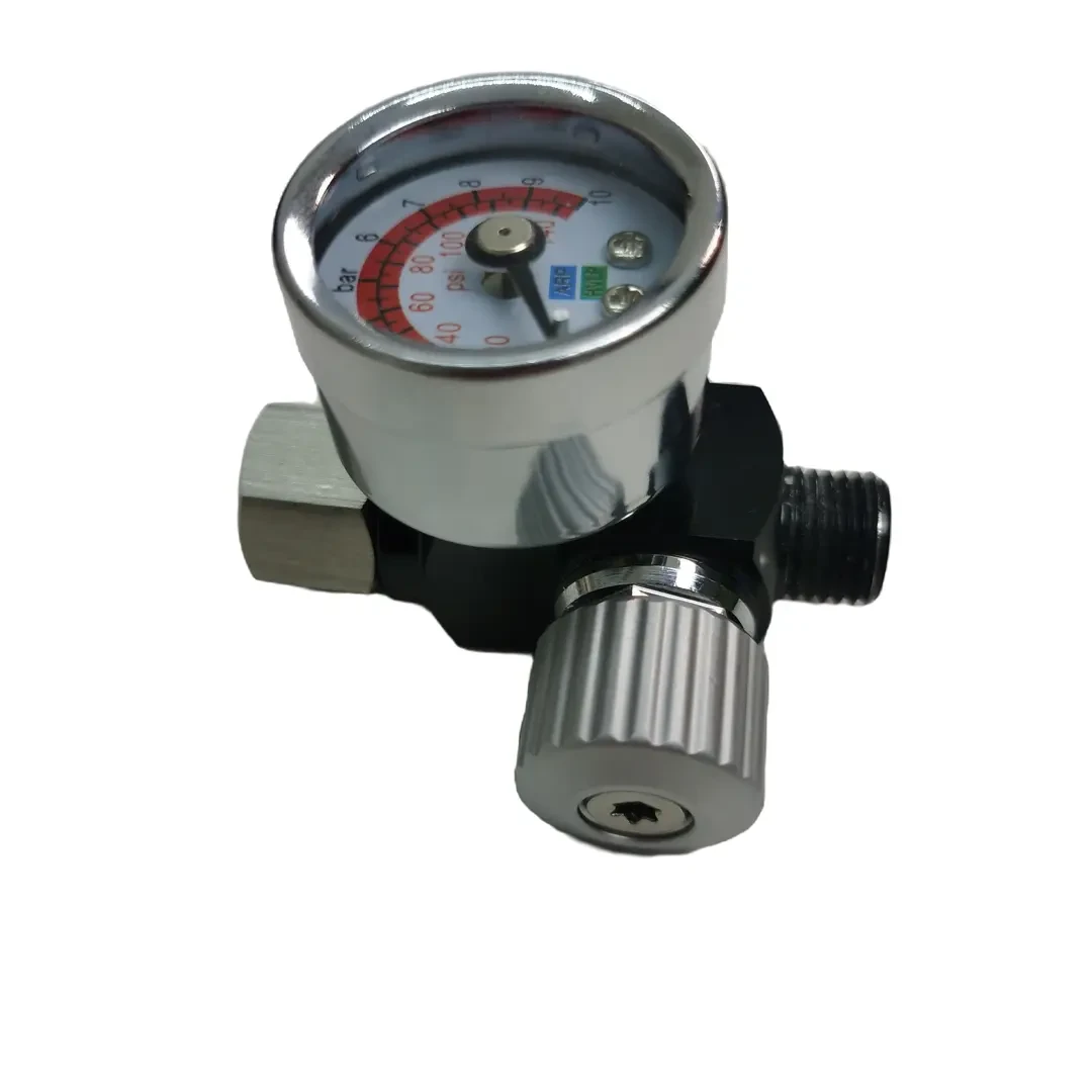 喷枪调压表油漆喷枪气压表钱精准化专业油漆喷枪枪尾调压工具气动