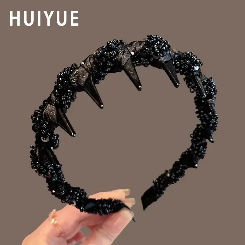 编织巴黎王妃发箍女2025新款带齿碎发洗脸头箍高颅顶高级感发卡