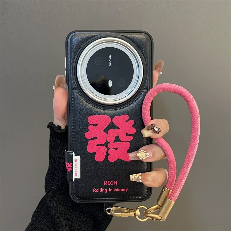 创意文字發适用华为mate70/60pro+手机壳pura70pro+新年皮纹男女