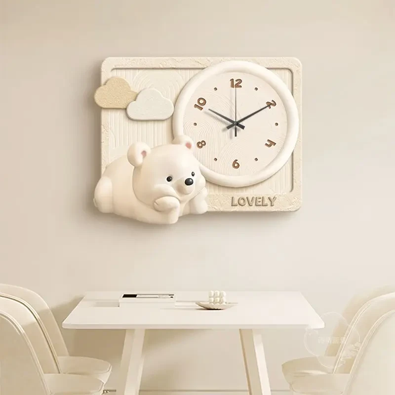 奶油风电表箱装饰画暴力熊带餐厅配电箱遮挡电闸箱弱电源挂画