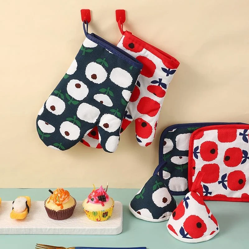 祝氏心宜防烫手套防烫帽隔热垫小清新加厚厨房烘焙耐高温防热防烫