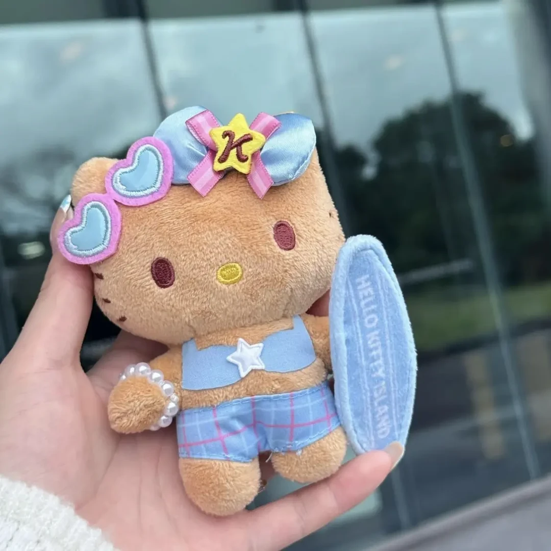 【济州岛限定】HelloKitty 黑皮蓝色冲浪板 hellokitty钥匙扣挂件