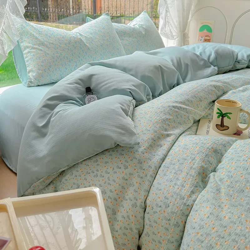 【新款云纱棉】有氧提花四件套床单款系列单双人三件套透气被套