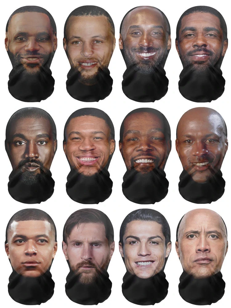 网红科比头套詹姆斯NBA库里搞怪面具搞笑人脸装扮恶搞球星面罩
