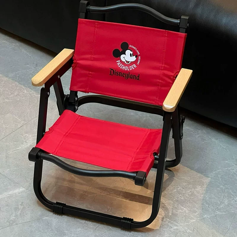 露营椅户外折叠椅卡通米奇亲子野餐便携式凳子家用客厅拆快递椅子