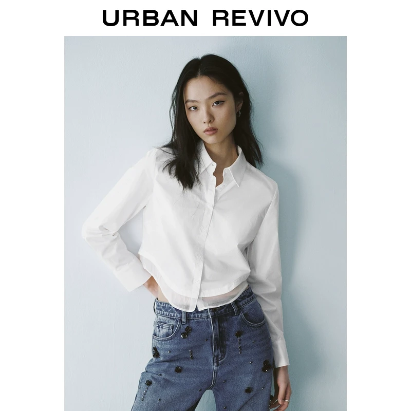 UR2025夏季新品女装欧若风轻通勤韩系穿搭气质开襟衬衫UYU250023