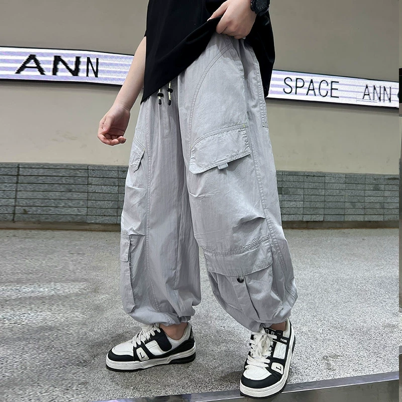 男童裤子夏装薄款2025新款儿童夏款工装裤中大童男孩夏款休闲裤潮