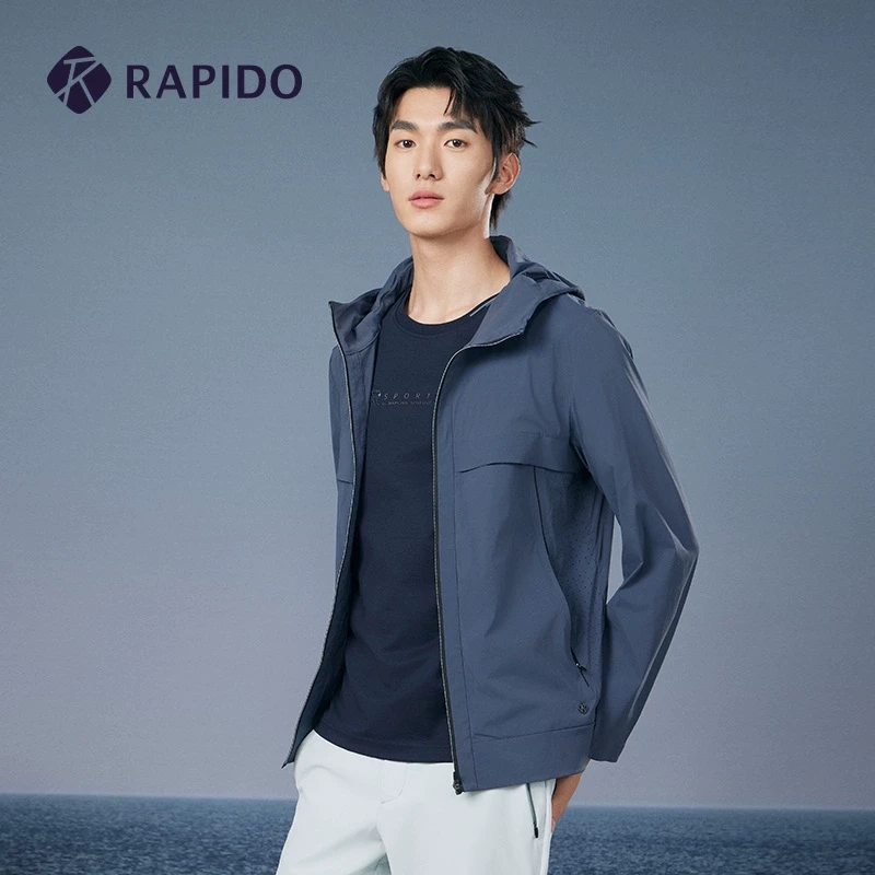 RAPIDO雳霹道春季新男士R系列轻薄连帽夹克商务休闲外套CN4439U10