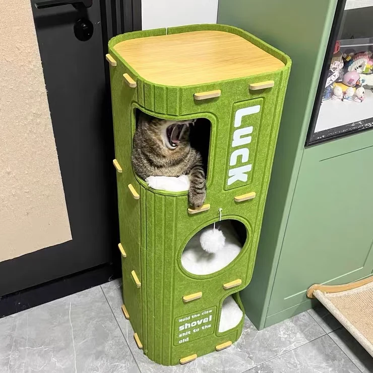 猫窝四季通用夏季猫咪上下两层树洞小猫宠物床幼猫多层猫洞躲避屋