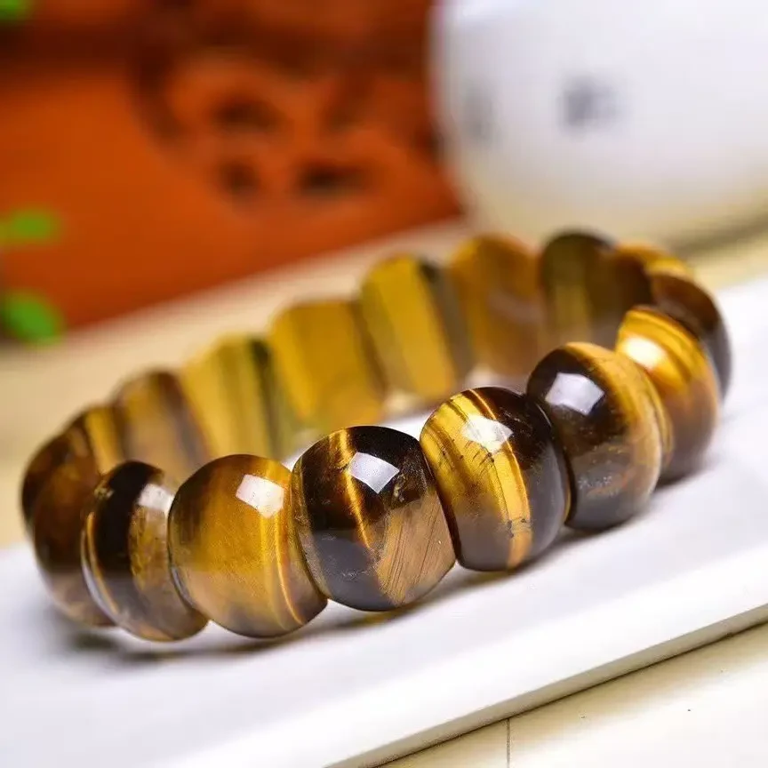 天然虎眼石手链手牌男女款时尚百搭闪电纹民族风饰品礼物情侣简约