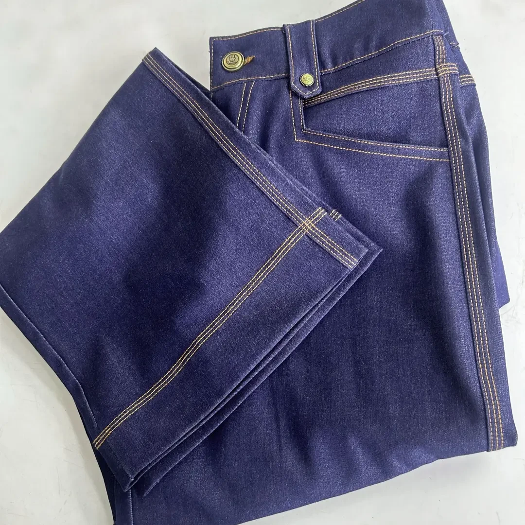 丹宁蓝新款牛仔裤直筒裤休闲女裤25029