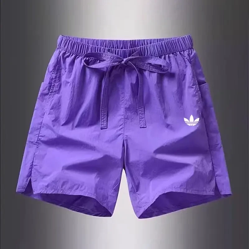 AD三叶草新款运动短裤男夏季速干冰丝帅气跑步大码五分裤沙滩裤子