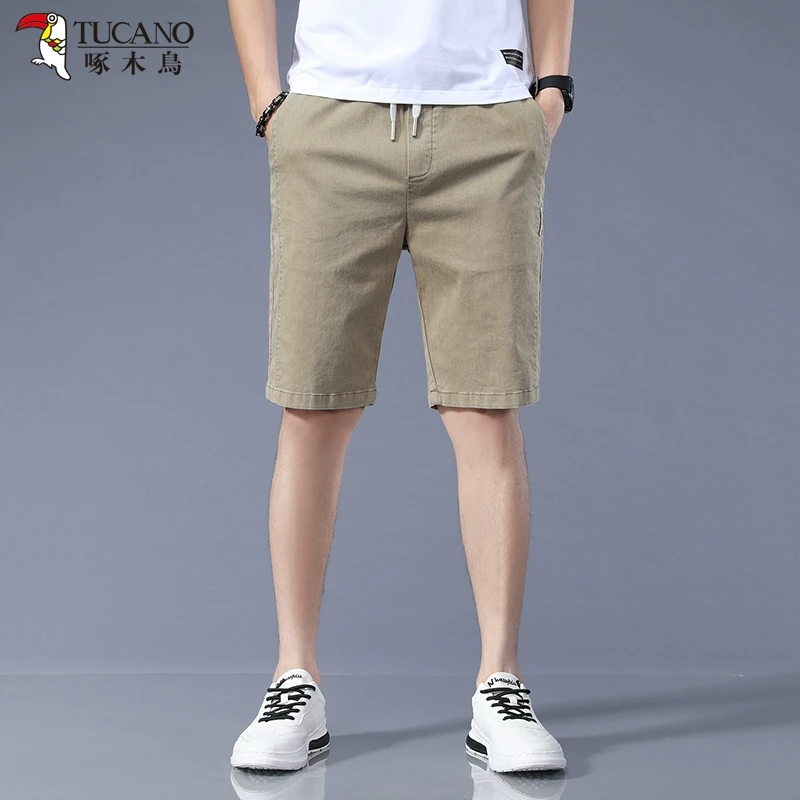 啄木鸟牛仔短裤男夏季薄款宽松百搭直筒五分裤休闲外穿男士中裤子
