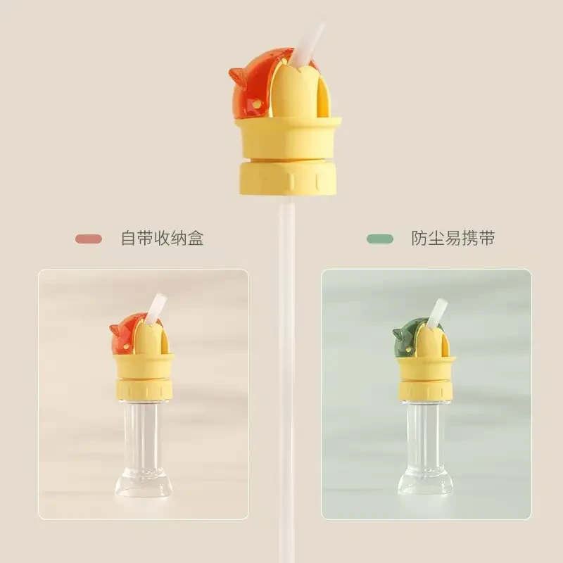 【喵喵】矿泉水吸管盖宝宝便携喝水防呛神器水瓶转换嘴饮料转换头