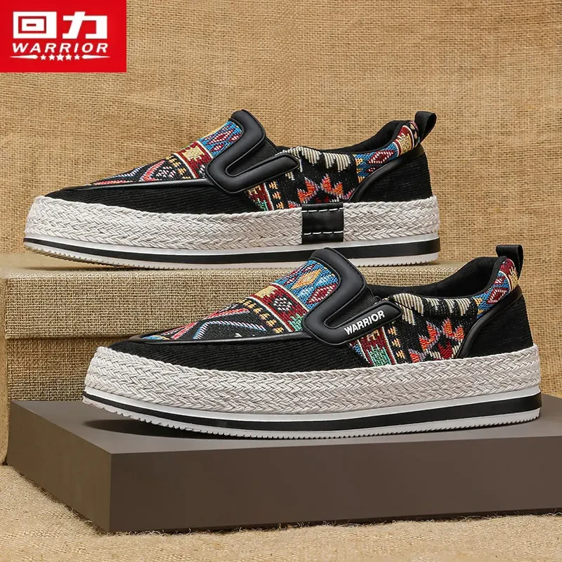 回力男鞋新款低帮休闲开车鞋男士时尚百搭透气软底防滑老北京布鞋
