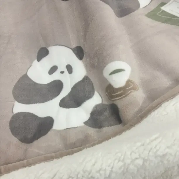 冬季加厚拉舍尔绒毛毯单人宿舍沙发午睡适用可爱双面休闲毯午睡毯