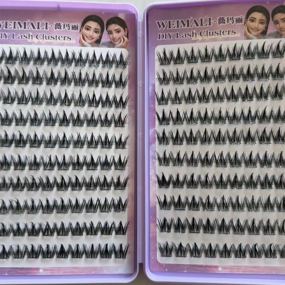 WEIMALI薇玛丽假睫毛自然浓密卷翘细梗柔软犬系免胶新手懒人款