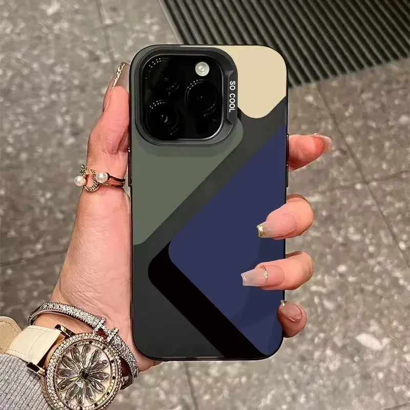 彩色拼接适用苹果16PRO手机壳iPhone15promax元气壳卡通14PPO创意