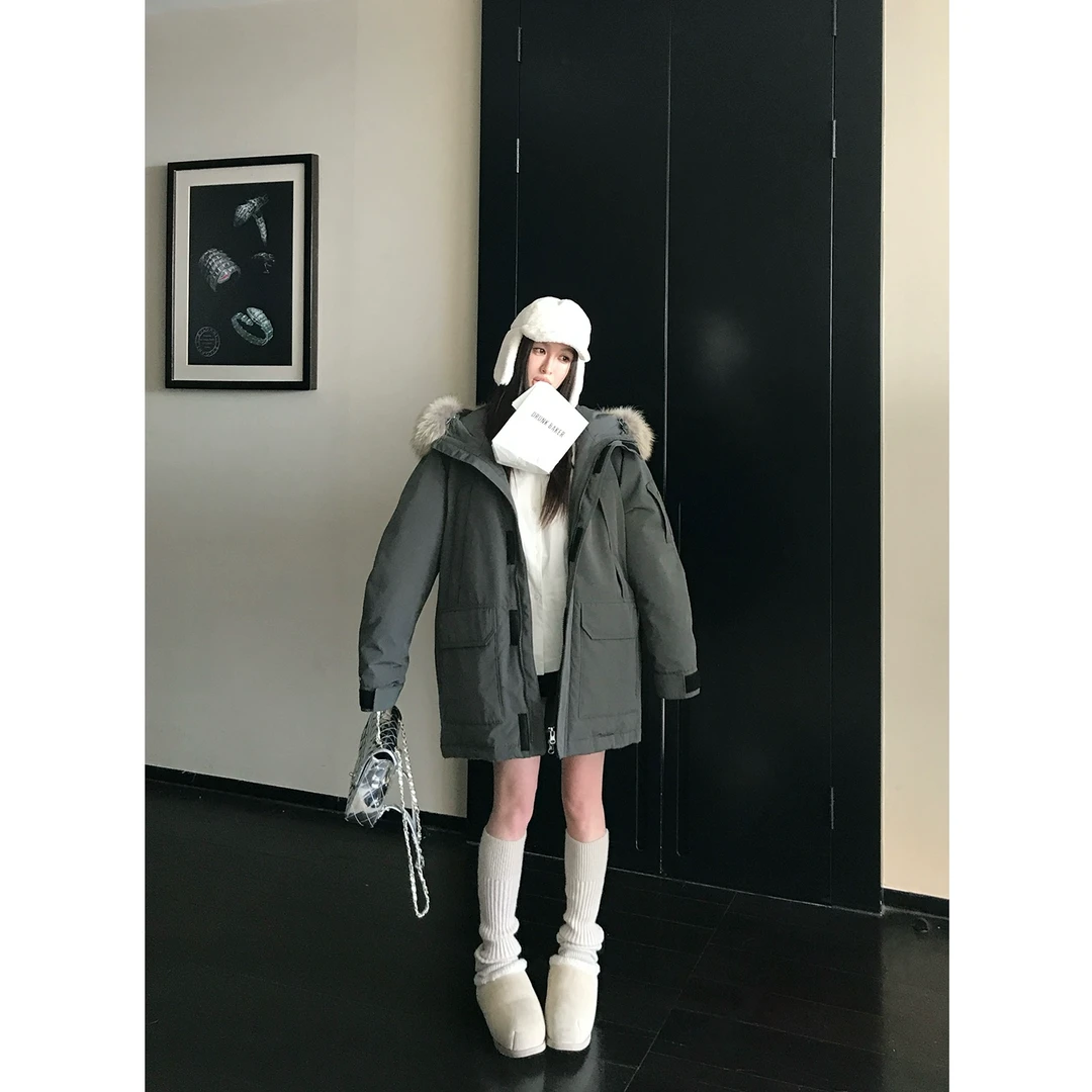 【户外耐磨三防】“环岛日记”可拆卸琅毛领 90白鹅绒羽绒服女外套冬