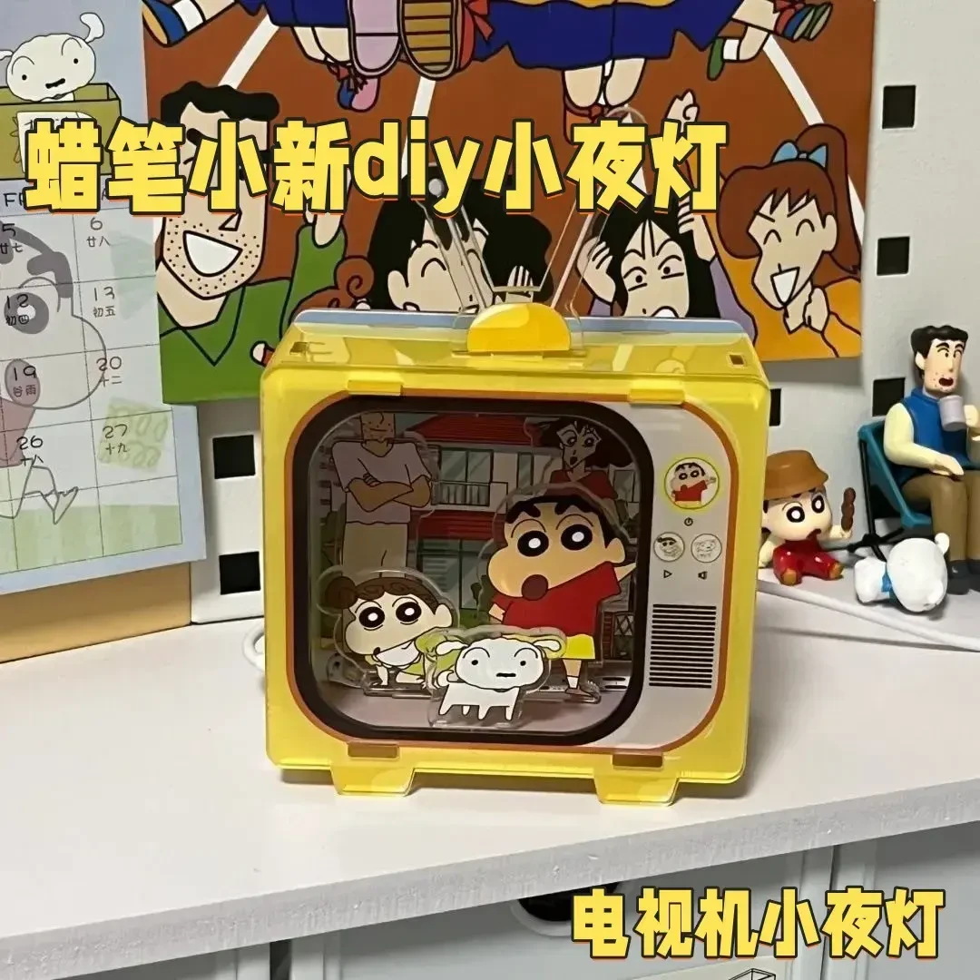 爆款diy蜡笔小新亚克力小夜灯可爱学生卧室灯光摆件饰送女友礼物