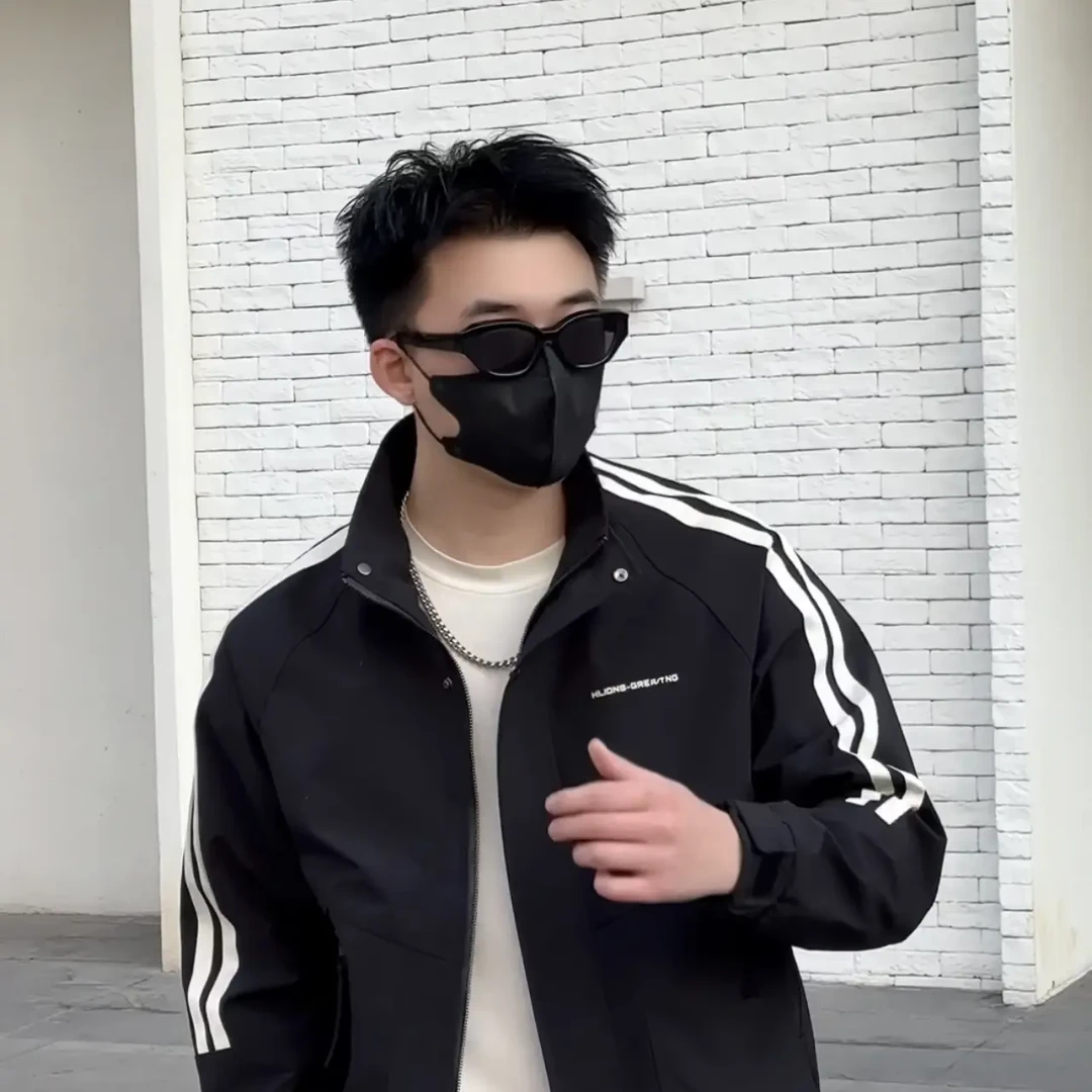 2025高级感男装外套休闲男款服装百搭时尚潮流立领轻奢春季夹克