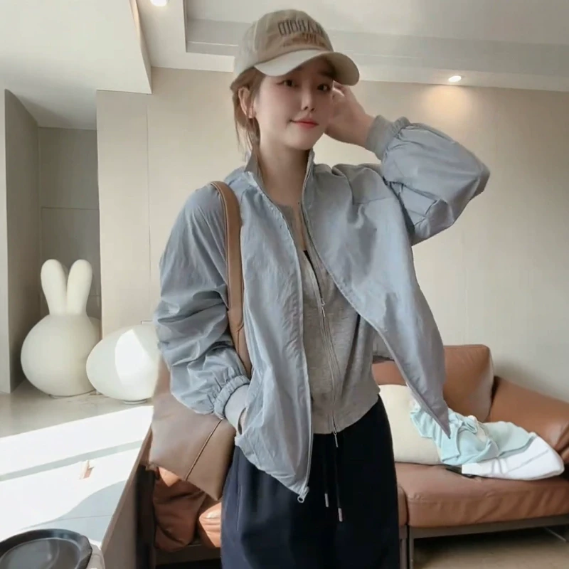 高级感立领设计感防晒短外套女2025春夏季新款时尚休闲薄款冲锋衣