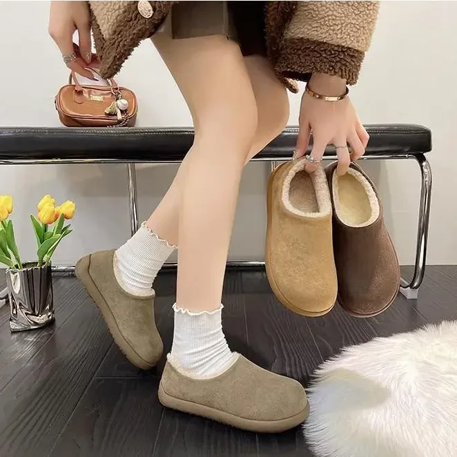 【加厚版】2025年小土豆女款保暖厚底跟休闲勃肯鞋时尚雪地靴G998