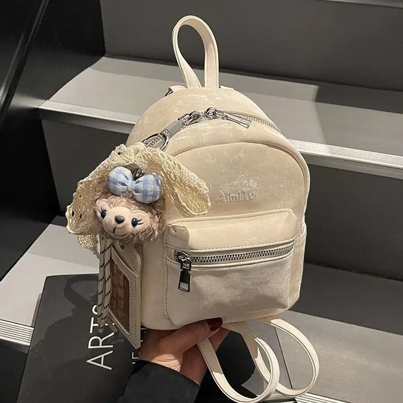 女包2025新款简约纯色质感潮流洋气百搭休闲时尚双肩包