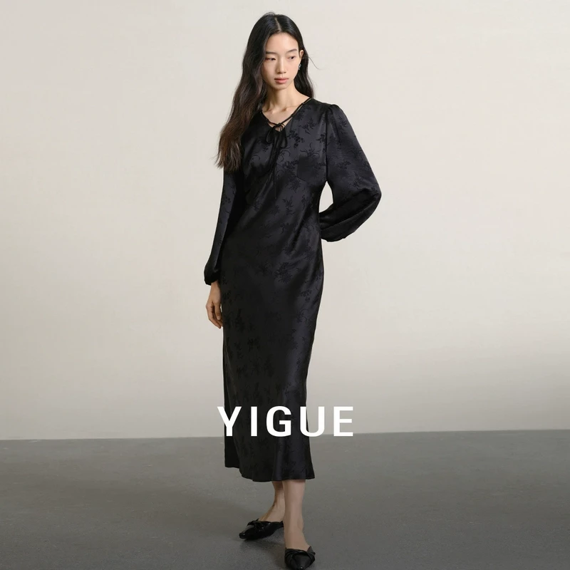 亦谷新中式改良旗袍连衣裙女2025春季新款国风高级感裙子G5CAL034