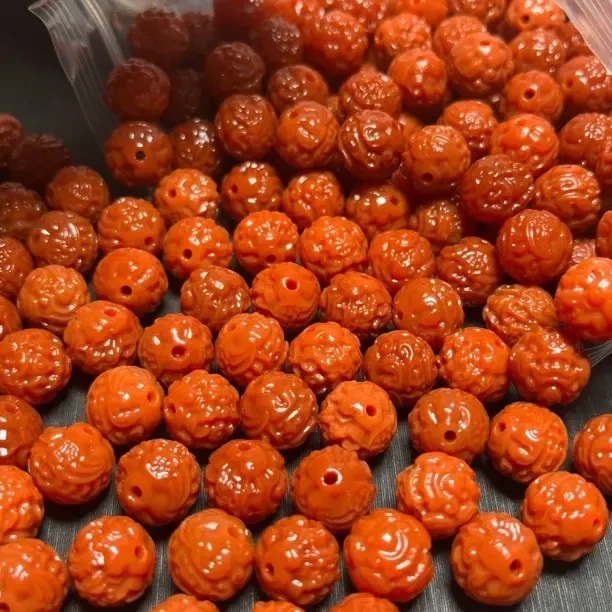 409瓦西料雕刻貔貅11mm散珠配饰拍1发1