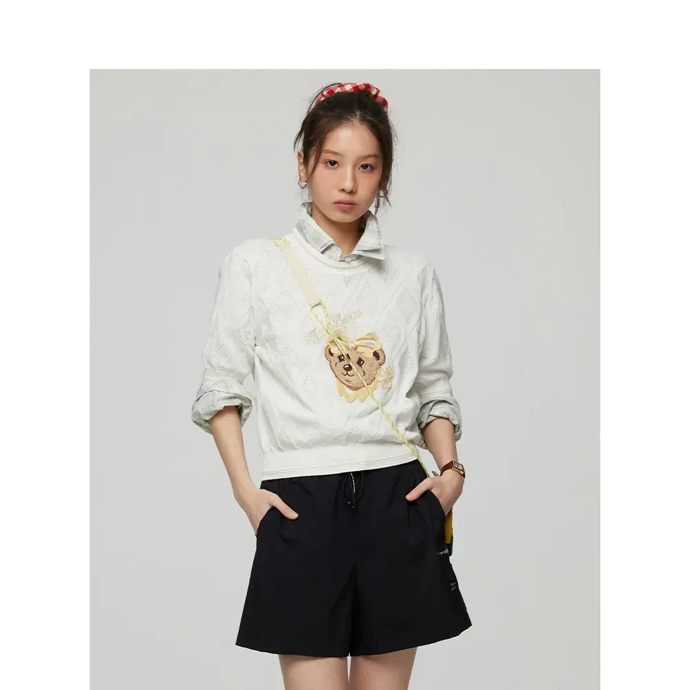 Teenie Weenie小熊针织短袖女25年夏季新款TTKW252306T