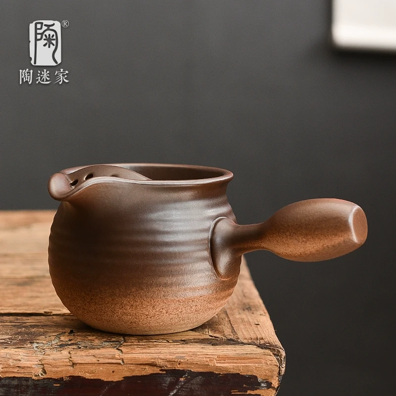 陶迷新款罐罐茶壶大号围炉煮茶电陶炉烤奶茶耐高温陶瓷碳烧侧把壶