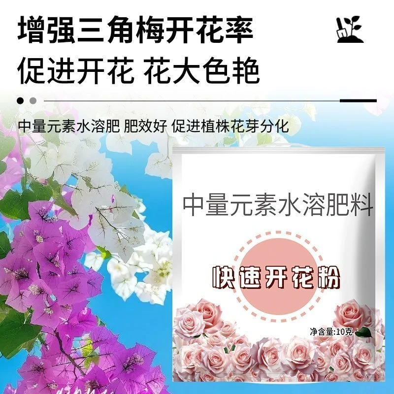 快速开花粉小包装玫瑰月季花卉通用三角梅通用型营养水溶肥料园艺