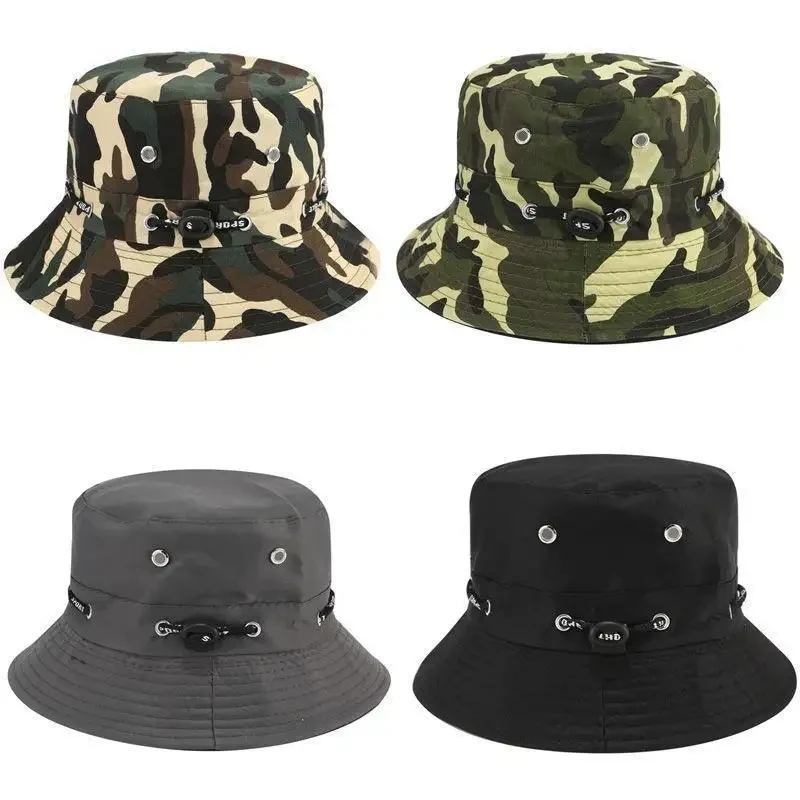 渔夫帽男士钓鱼遮阳帽户外休闲出游登山盆帽装修工作干活防尘帽子