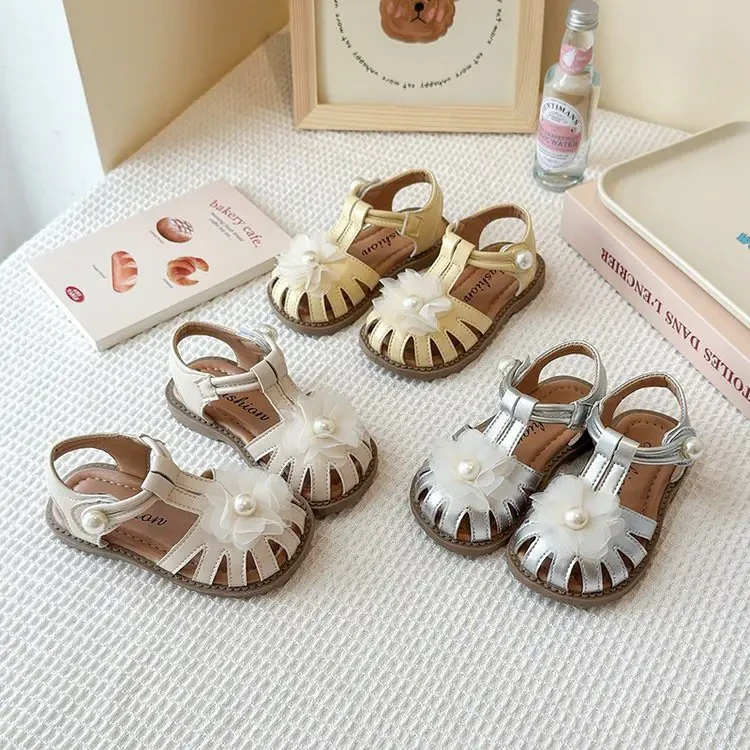 宝宝女公主风夏季可爱风包头凉鞋时尚防滑女孩沙滩女童镂空u20