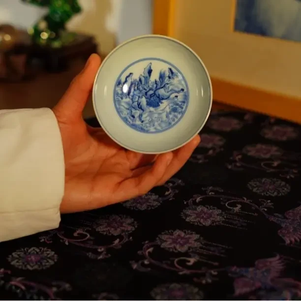 望玉斗彩河图洛书普洱杯