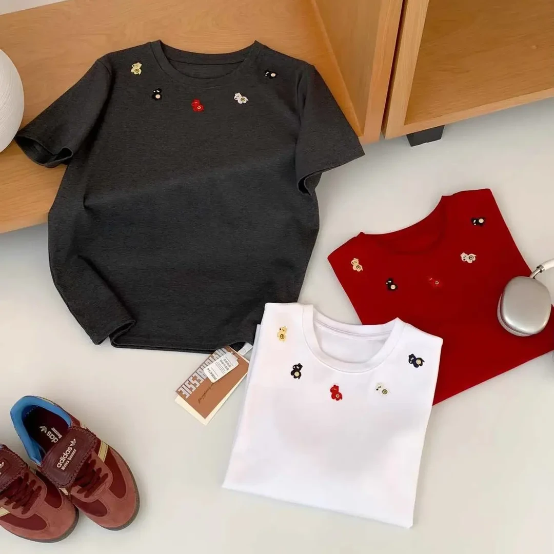 春秋冬季色马年短袖圆领百搭T恤