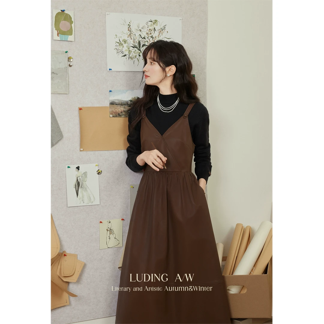 【鹿盯盯】微胖大码女装法式气质连衣裙新款收腰显瘦长裙D072020