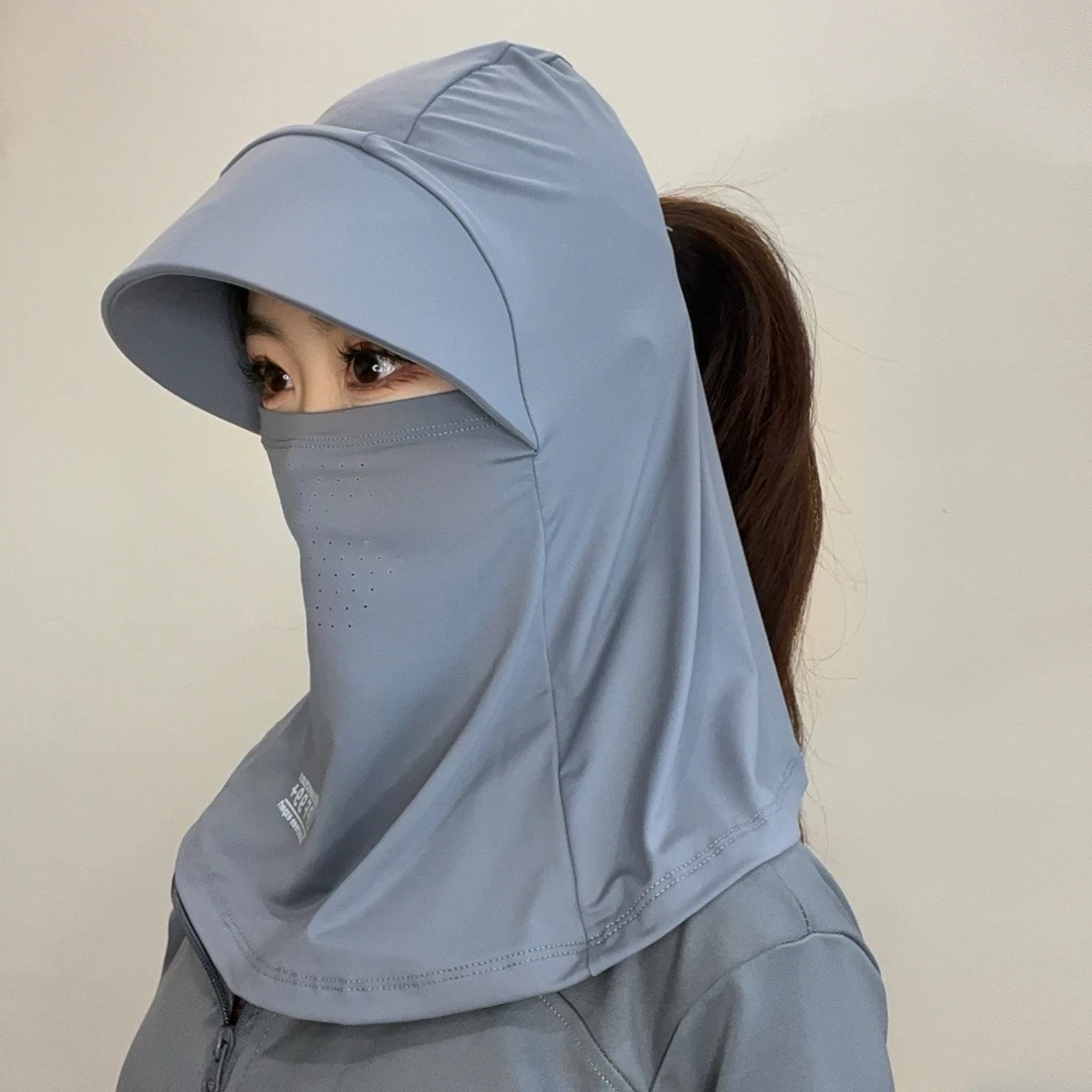 全脸遮阳帽子女夏季防晒帽防紫外线户外骑行护颈面罩太阳帽