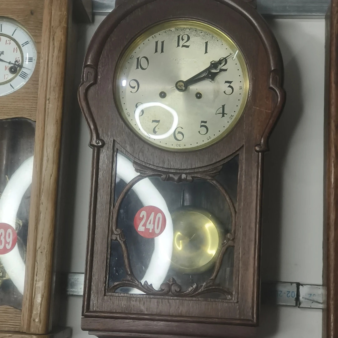 民俗老物件复古怀旧风格客厅家用创意静音座钟摆件