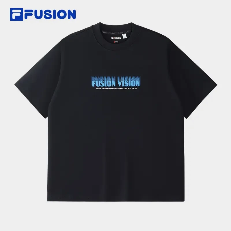 FILA斐乐正品情侣同款夏季休闲时尚宽松圆领短袖百搭透气半袖潮流