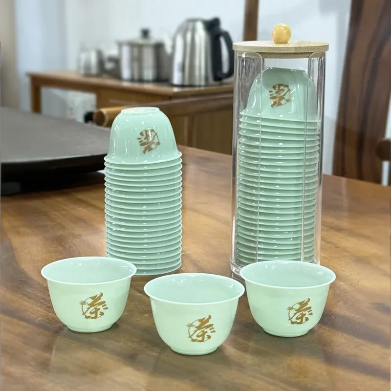 高品质仿玉一次性茶杯加厚加硬食品级无异味干净卫生美观大方